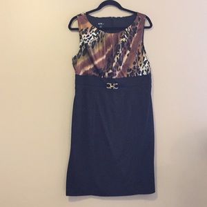 Cheetah print sheath dress size 14